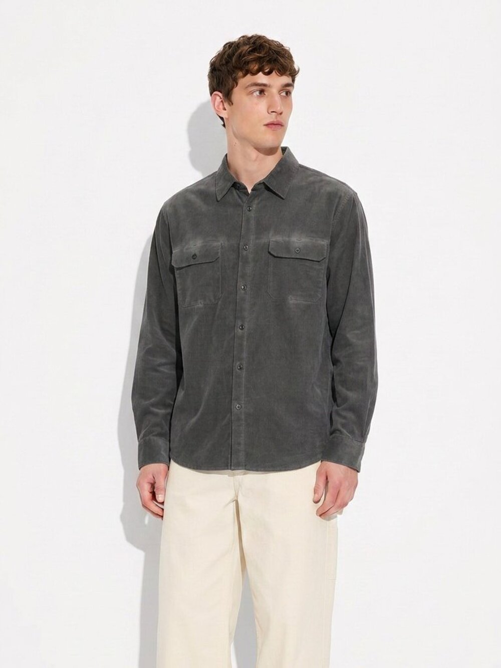 Calvin Klein Grey Long Sleeve Men's Shirt